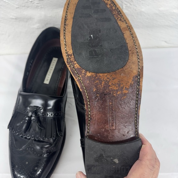FLORSHEIM 20533 Black Leather Wingtip Loafers Tassel Kiltie Shoes 11.5 D - Picture 7 of 7